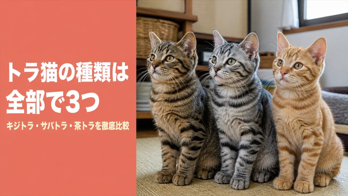 トラ猫の種類|キジトラ・サバトラ・茶トラと虎との違い【2026】