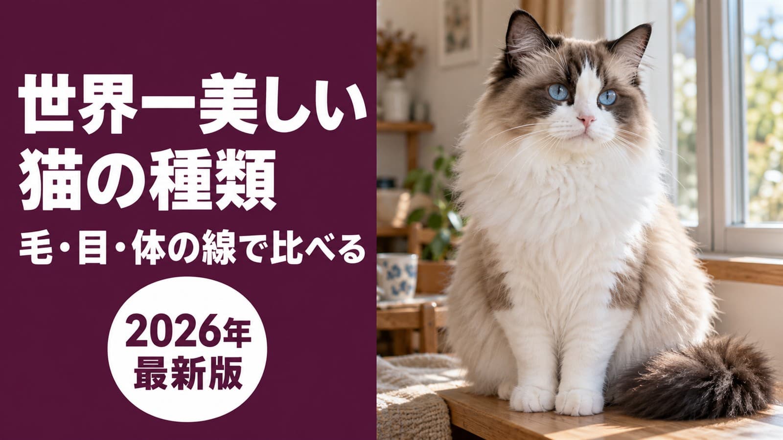 世界一美しい猫の種類|毛・目・体の線で比べる【2026】