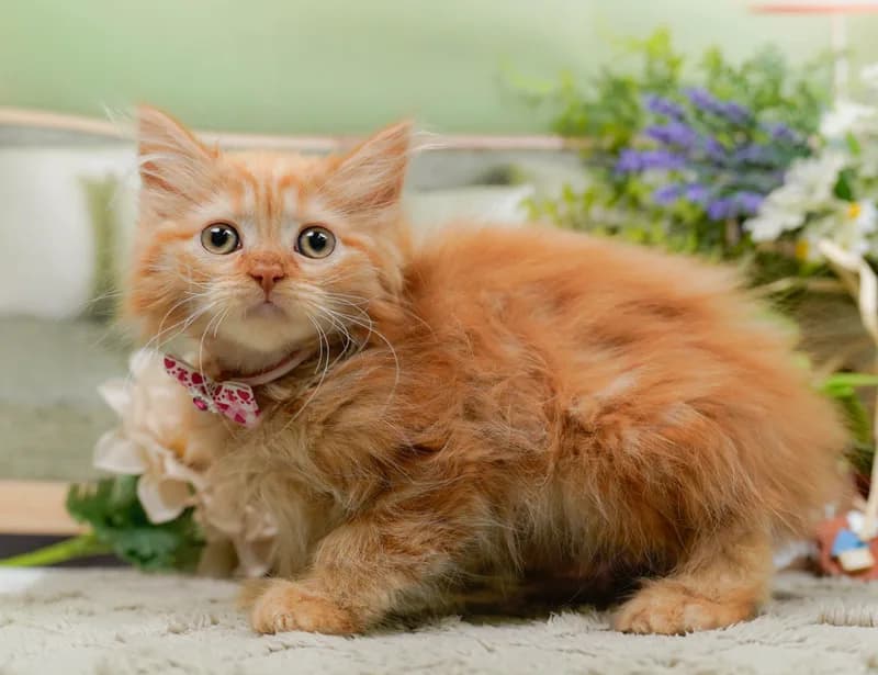 マンチカンの子猫 メス レッドタビー