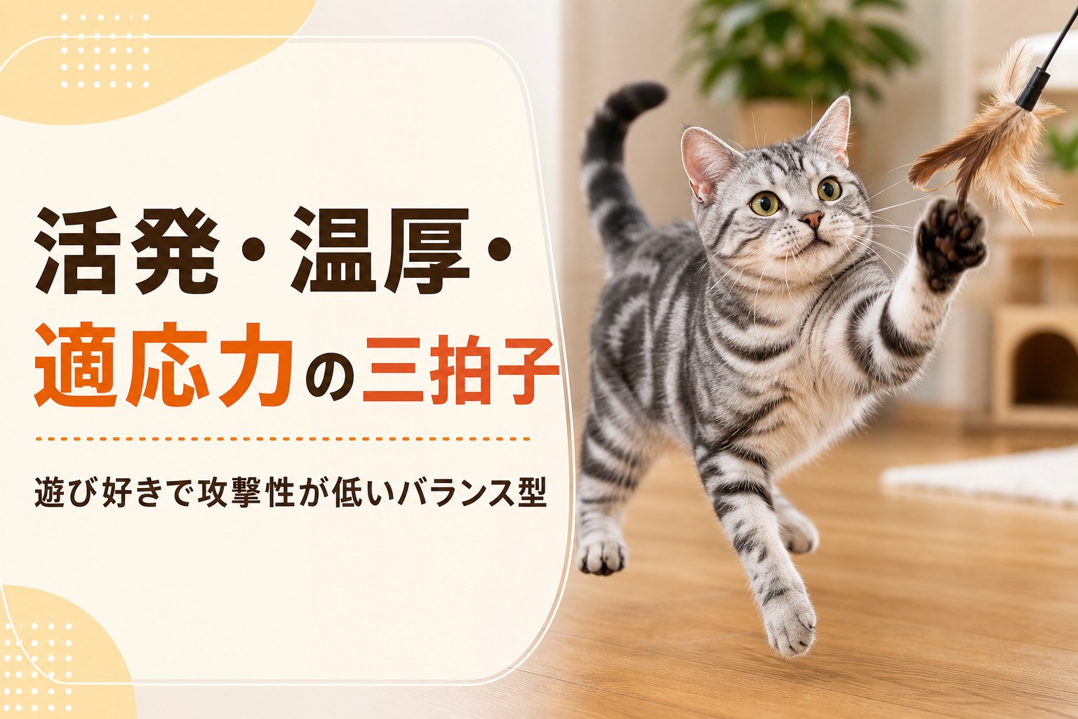 活発・温厚・適応力の三拍子
