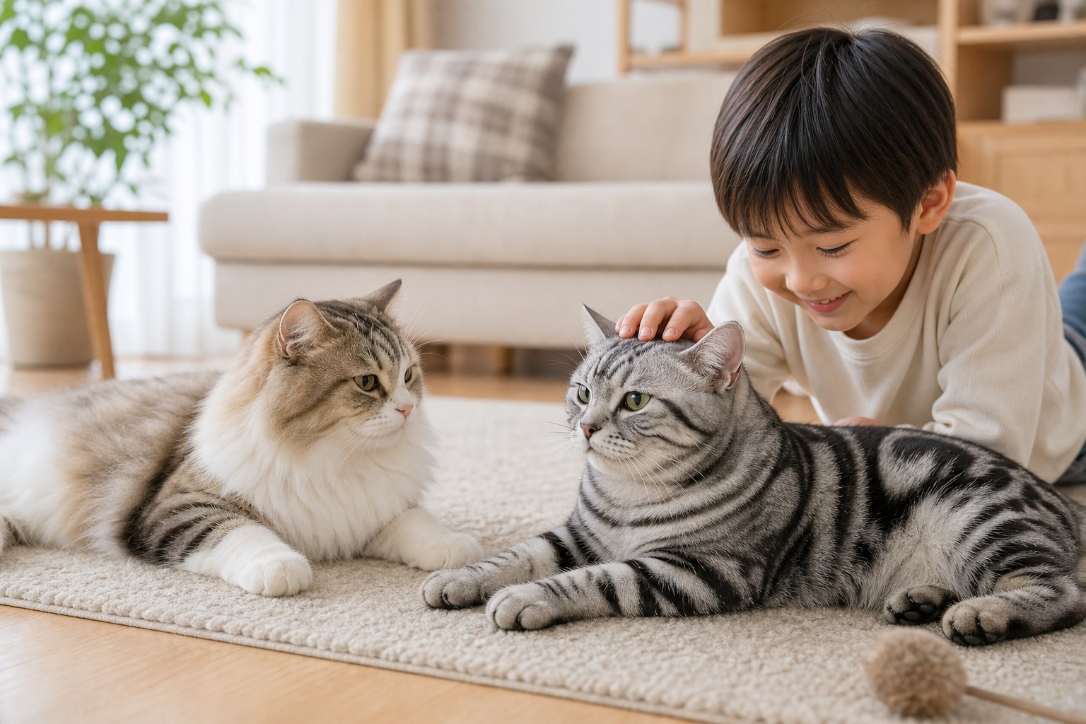 アメショの多頭飼いと子どもとの相性