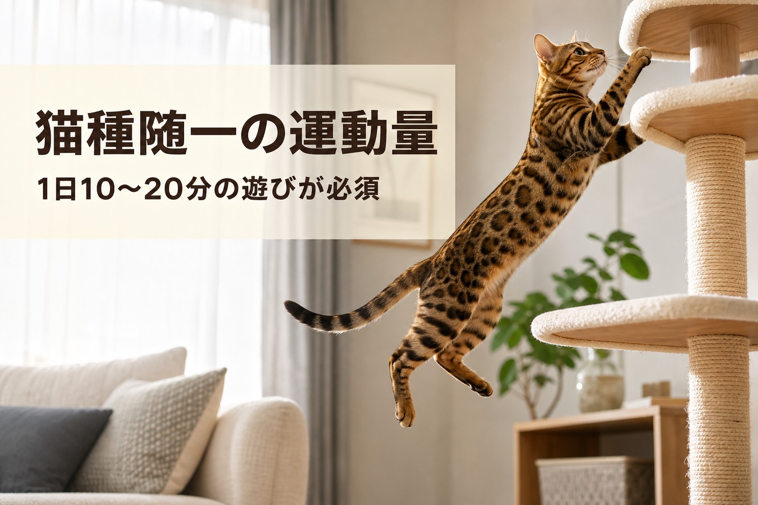 猫種随一の運動量と遊び好きな性格