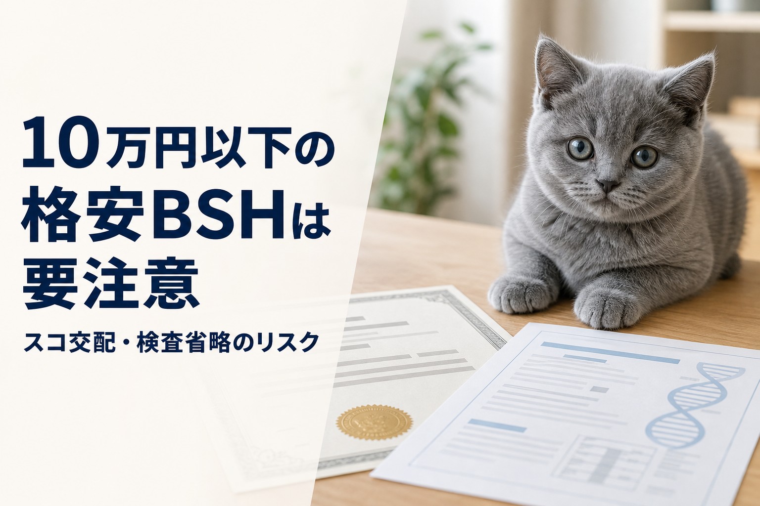 10万円以下のBSHは要注意・スコ交配リスク