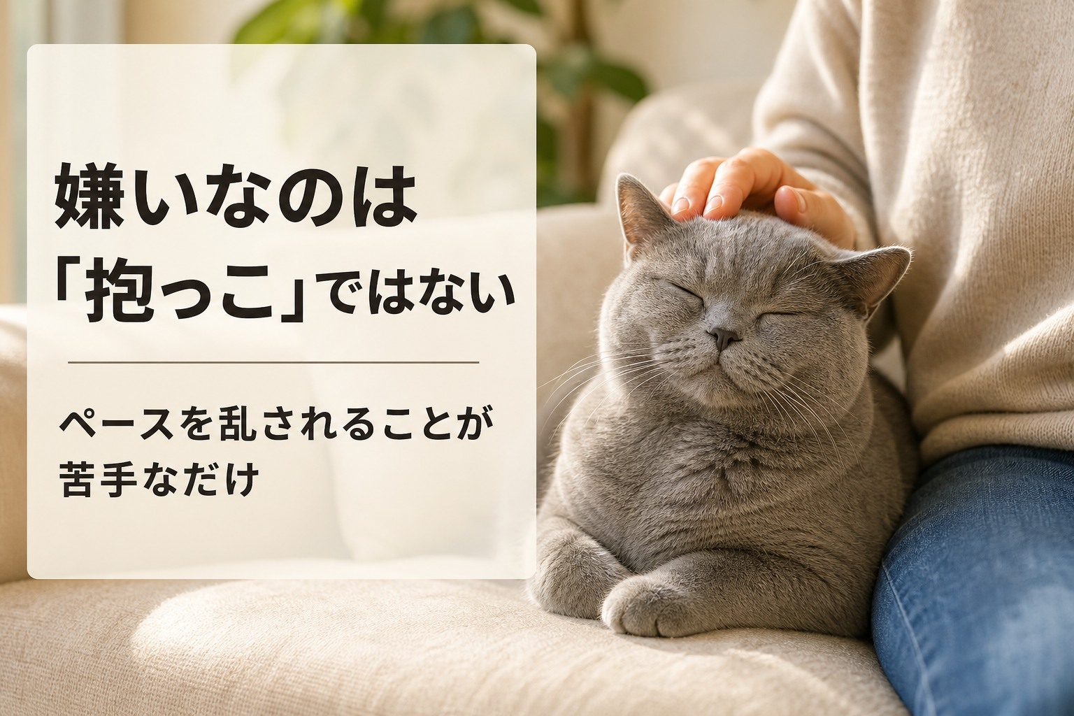 嫌いなのは抱っこではなくペースを乱されること
