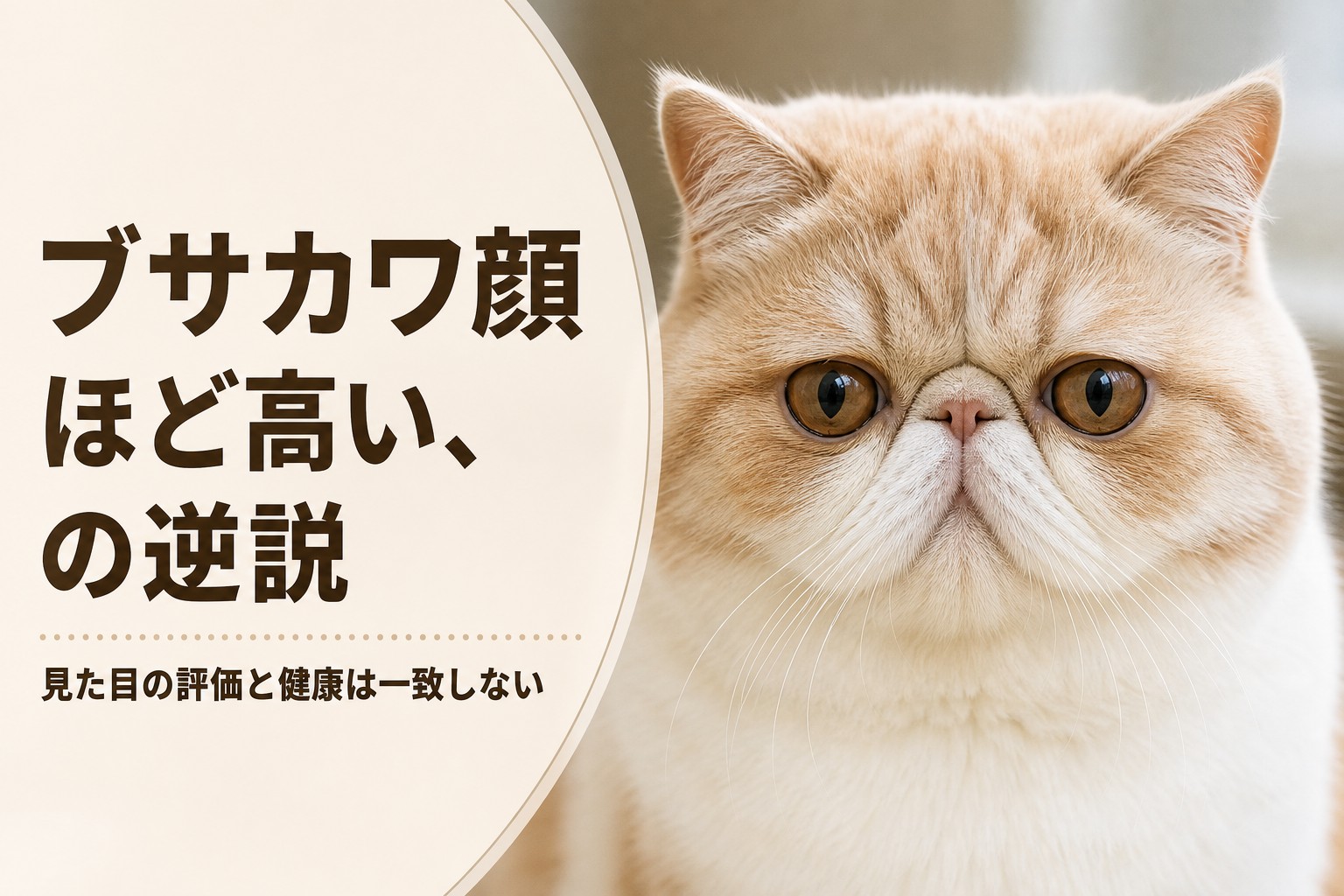 フラットフェイスのエキゾの正面ポートレート
