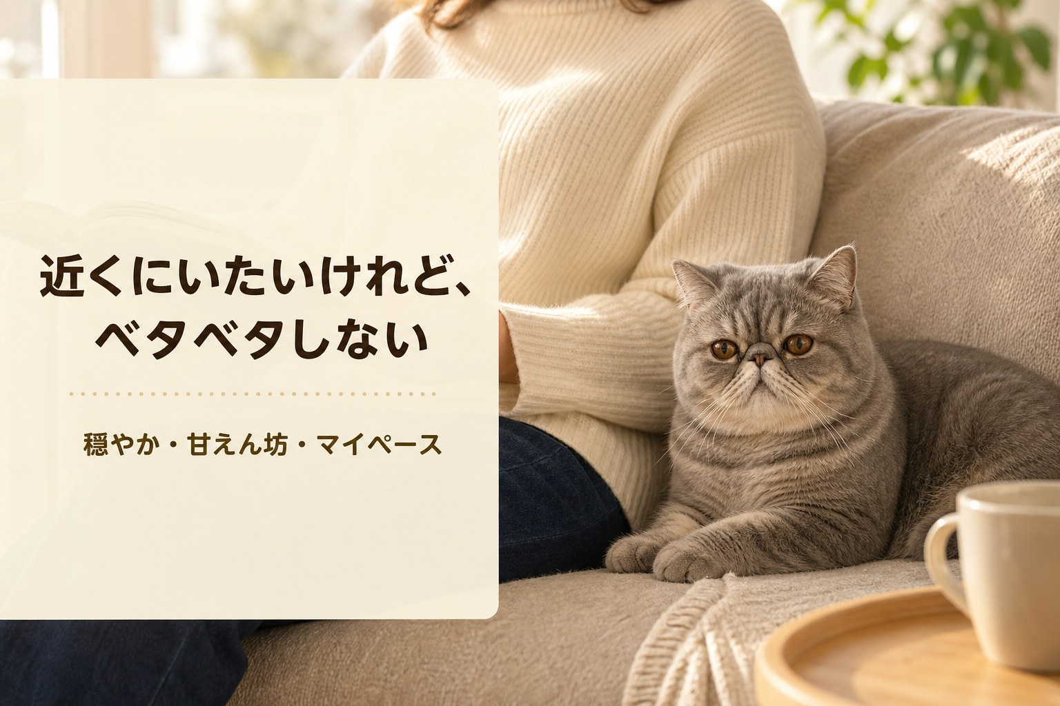 穏やかで甘えん坊なエキゾチックショートヘア