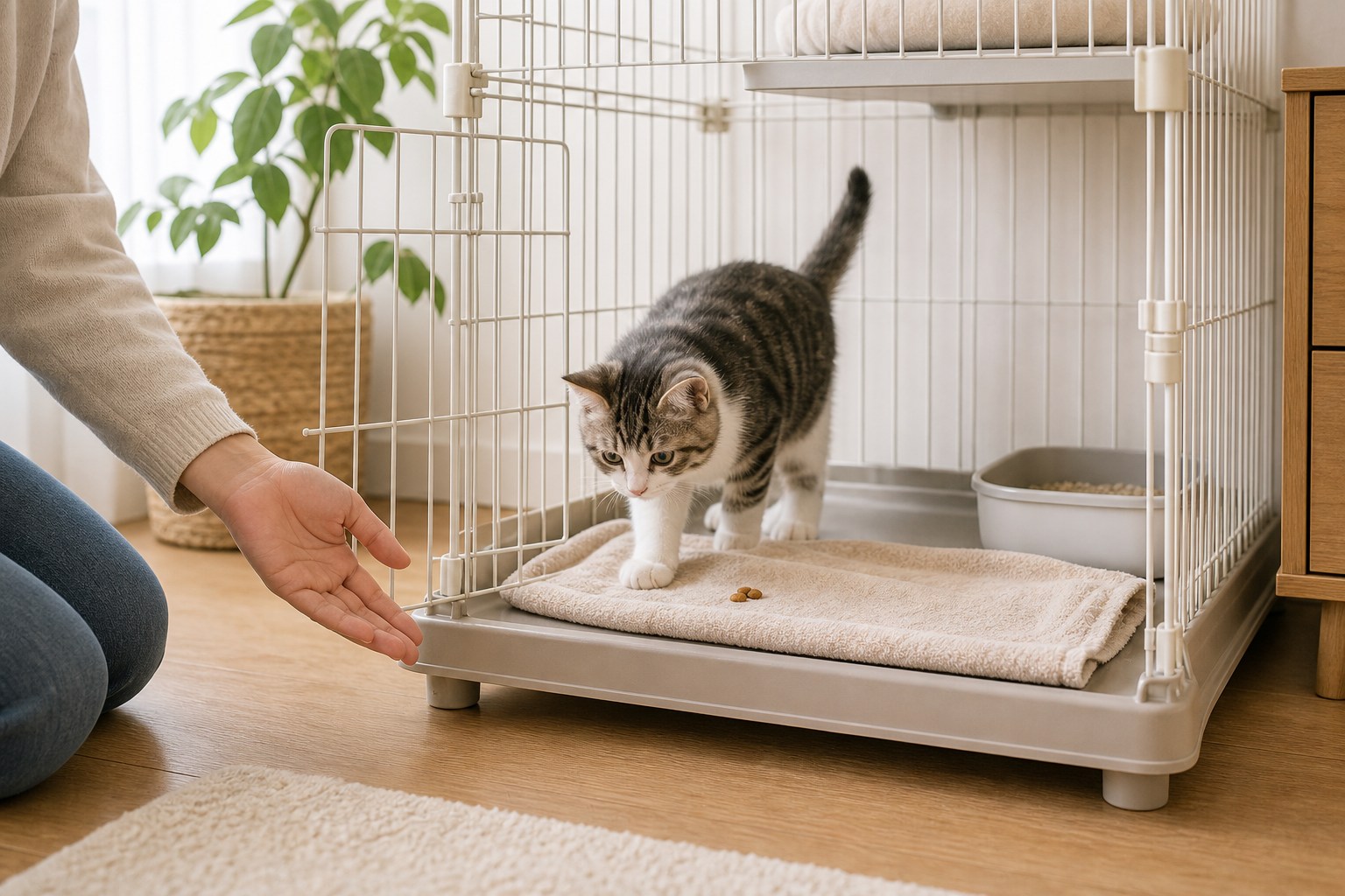 子猫がケージを嫌がるときの対処法