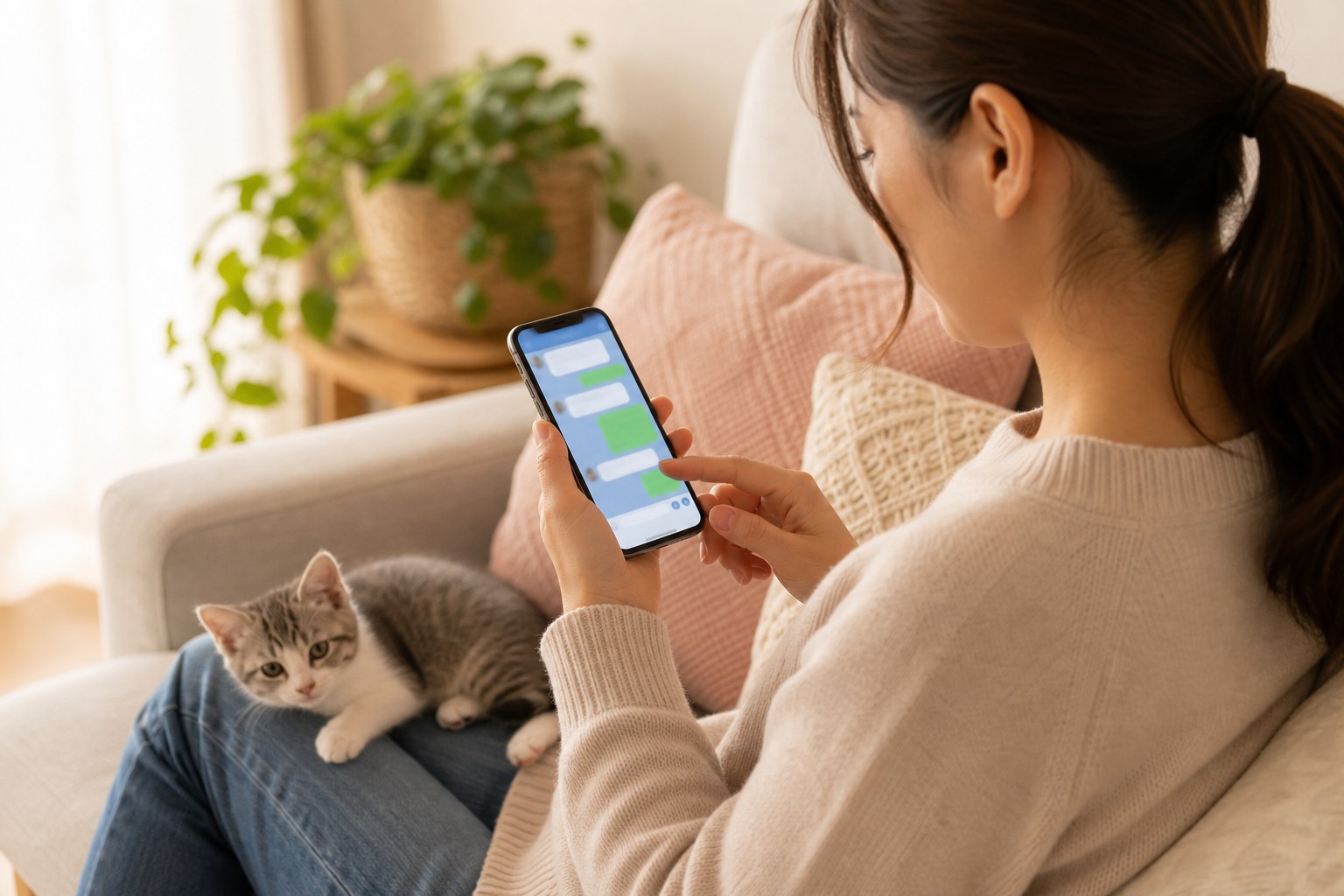 お迎え後のLINE相談サポート