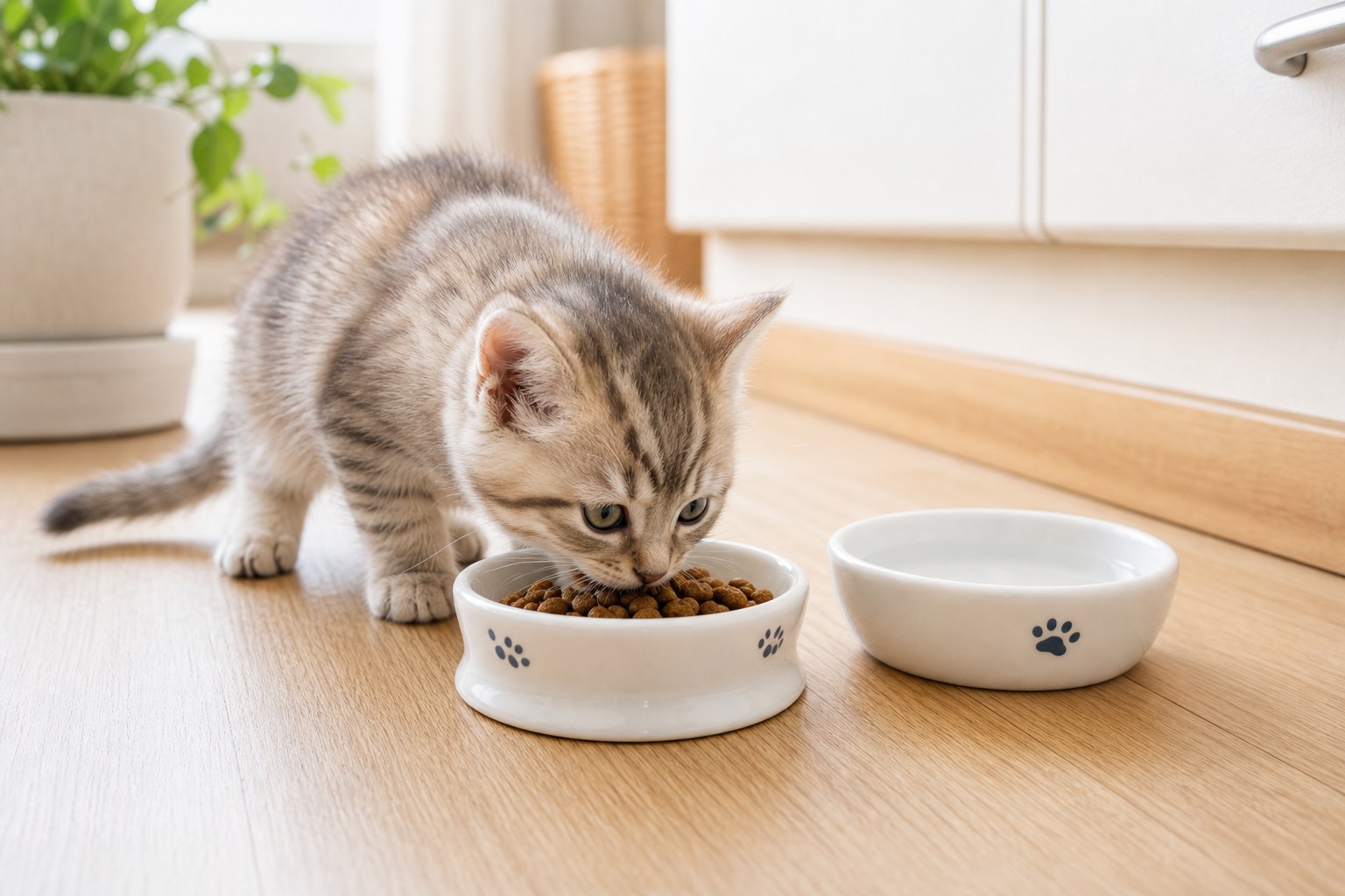 子猫の食欲と飲水量チェック