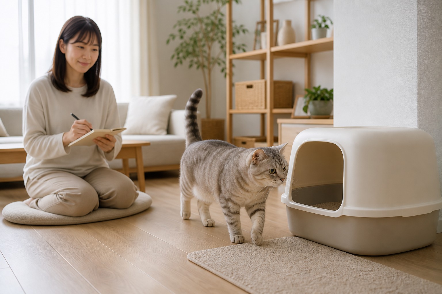 猫の便秘の正常排便リズムと異常サイン