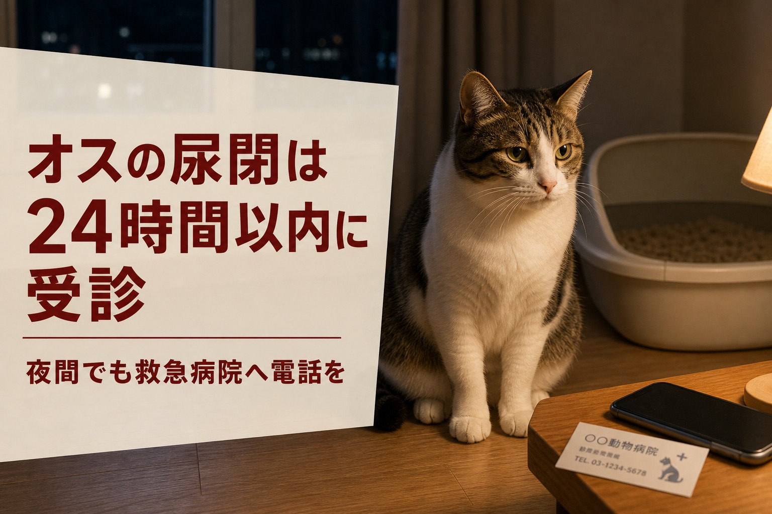 オス猫の尿道閉塞緊急サイン