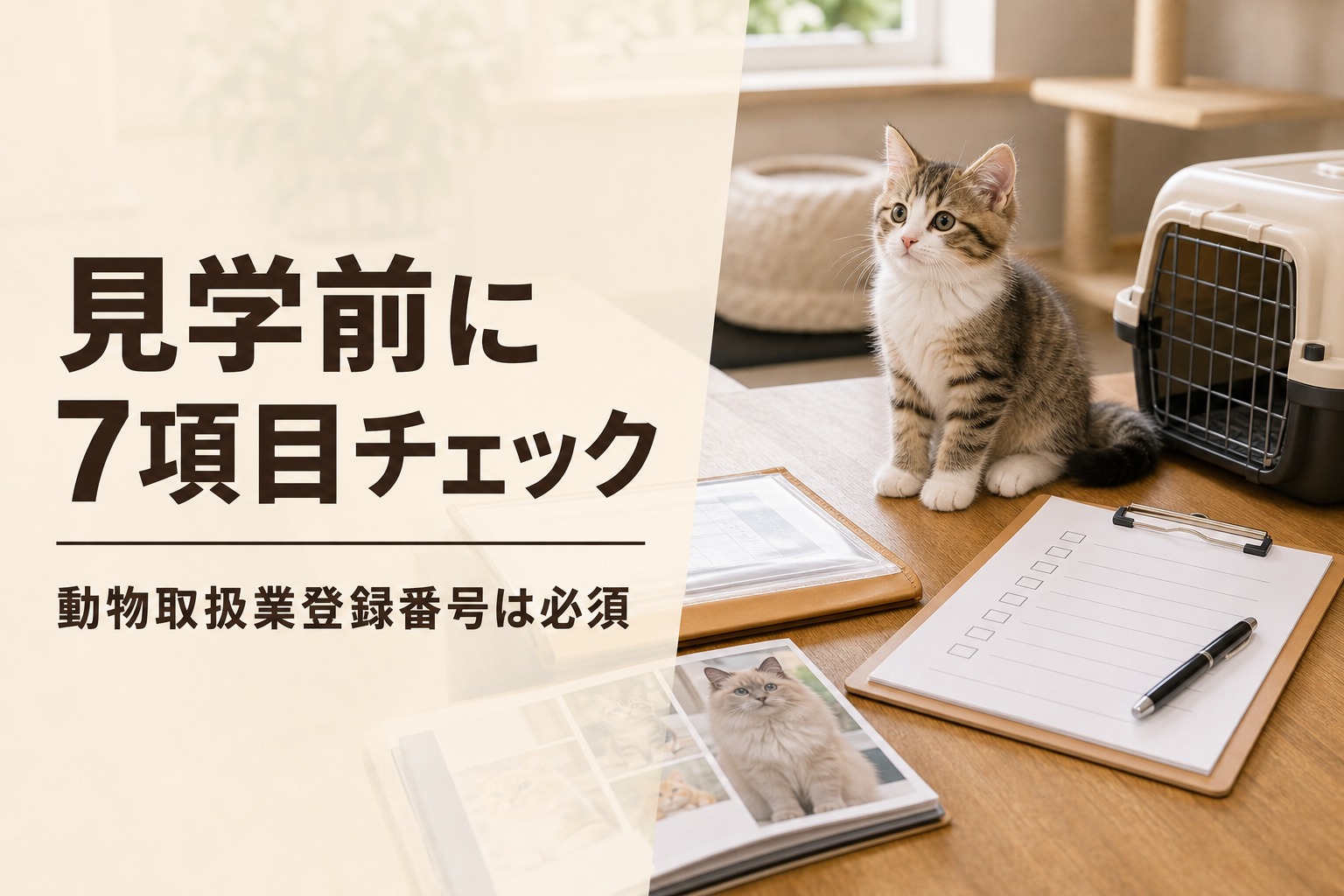 神奈川猫ブリーダー選び7項目チェックリスト