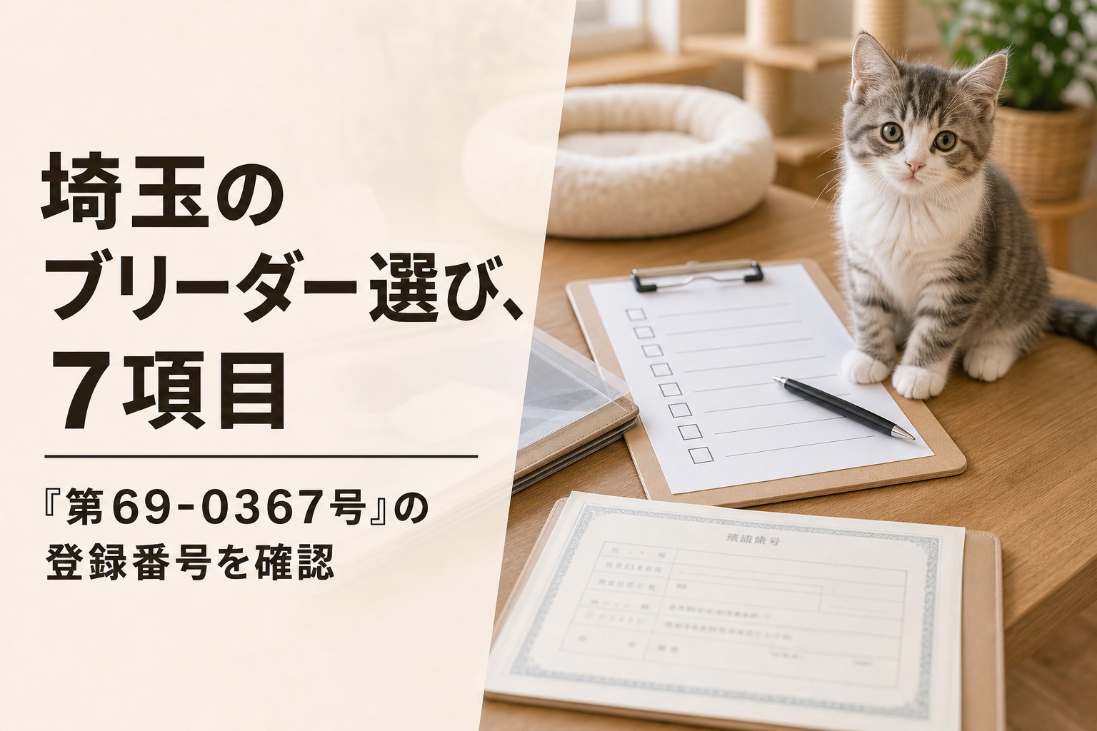 埼玉猫ブリーダー選び7項目チェックリスト