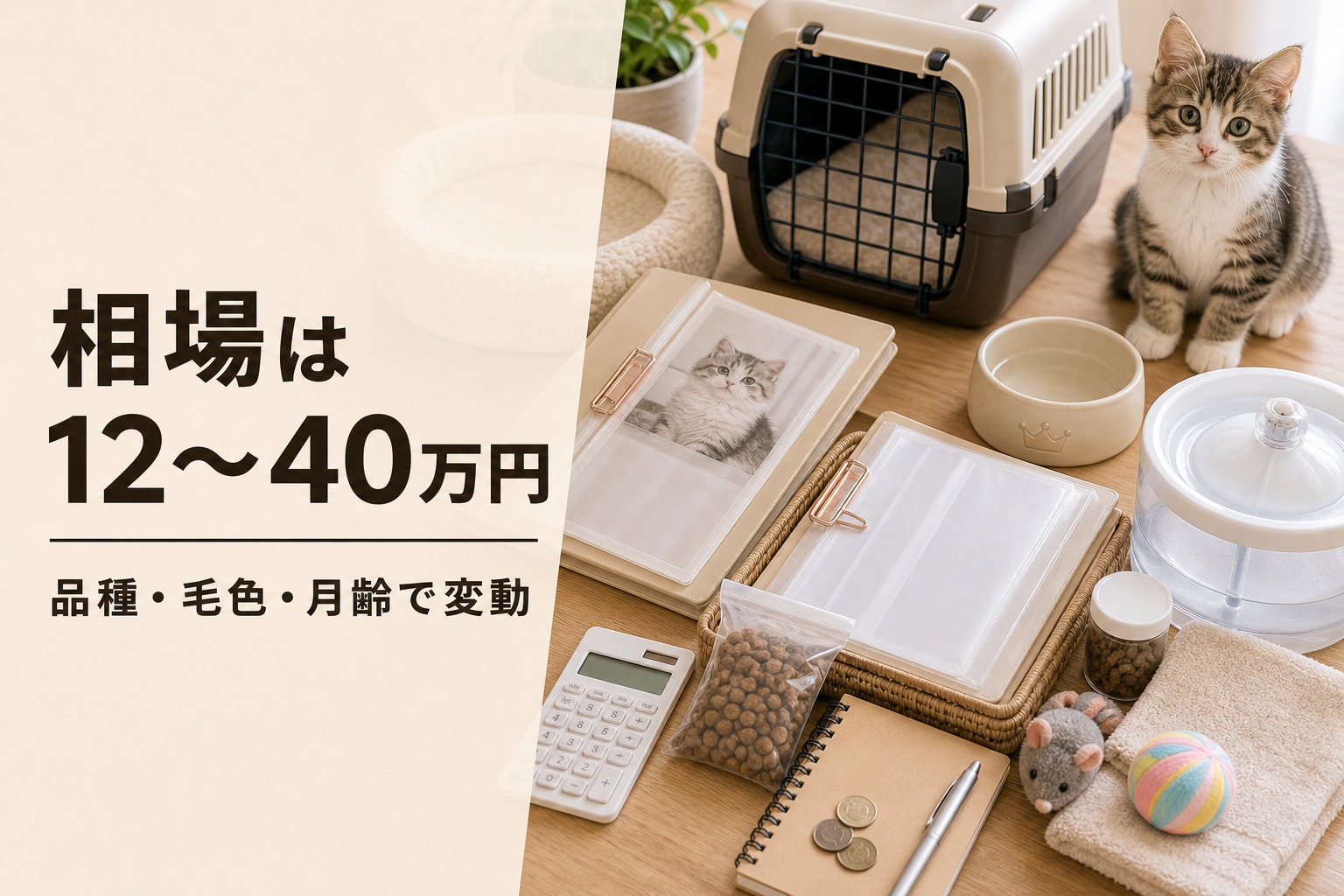 埼玉での子猫お迎え費用の目安