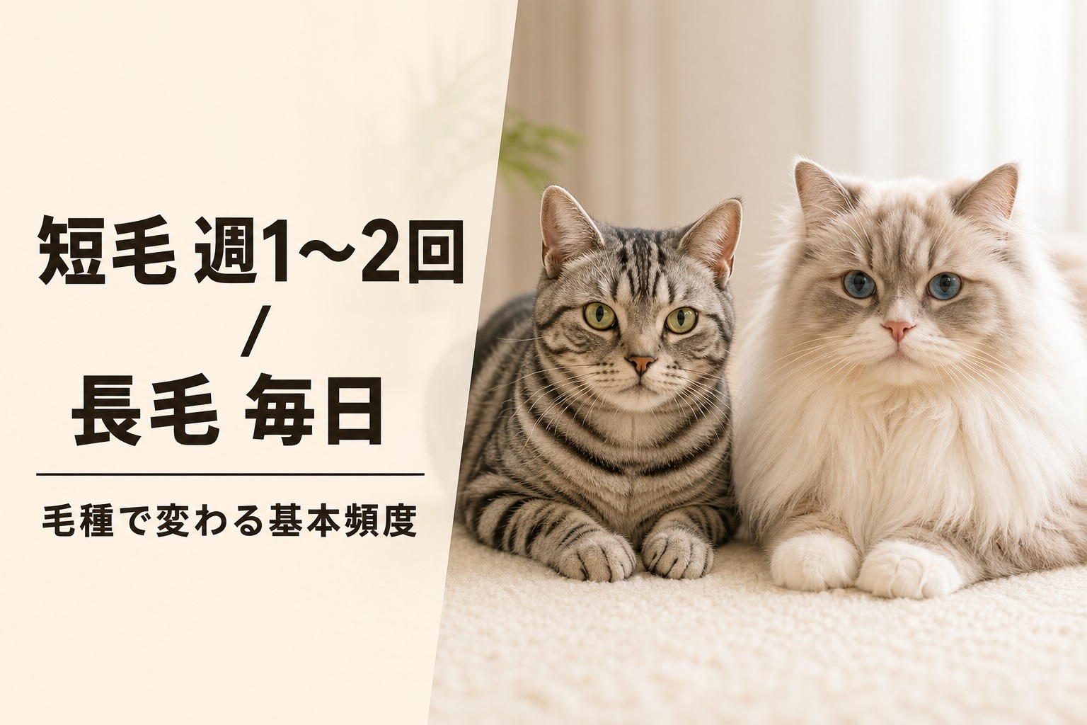 猫のブラッシング頻度の基本