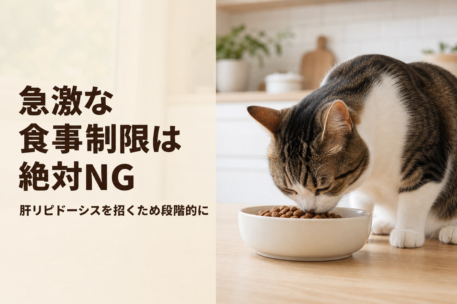 急激な食事制限は絶対NGの注意喚起