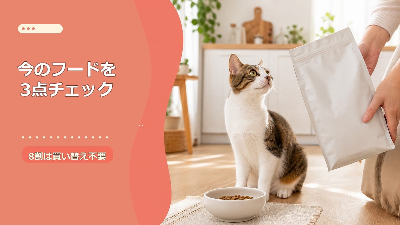 今のフードで大丈夫か3点チェック