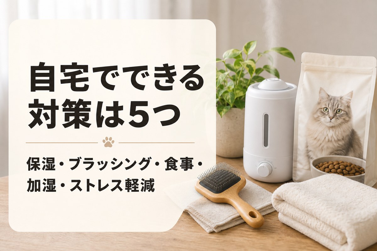 フケ対策に使う自宅ケアグッズ（ブラシ・加湿器・良質なフード）