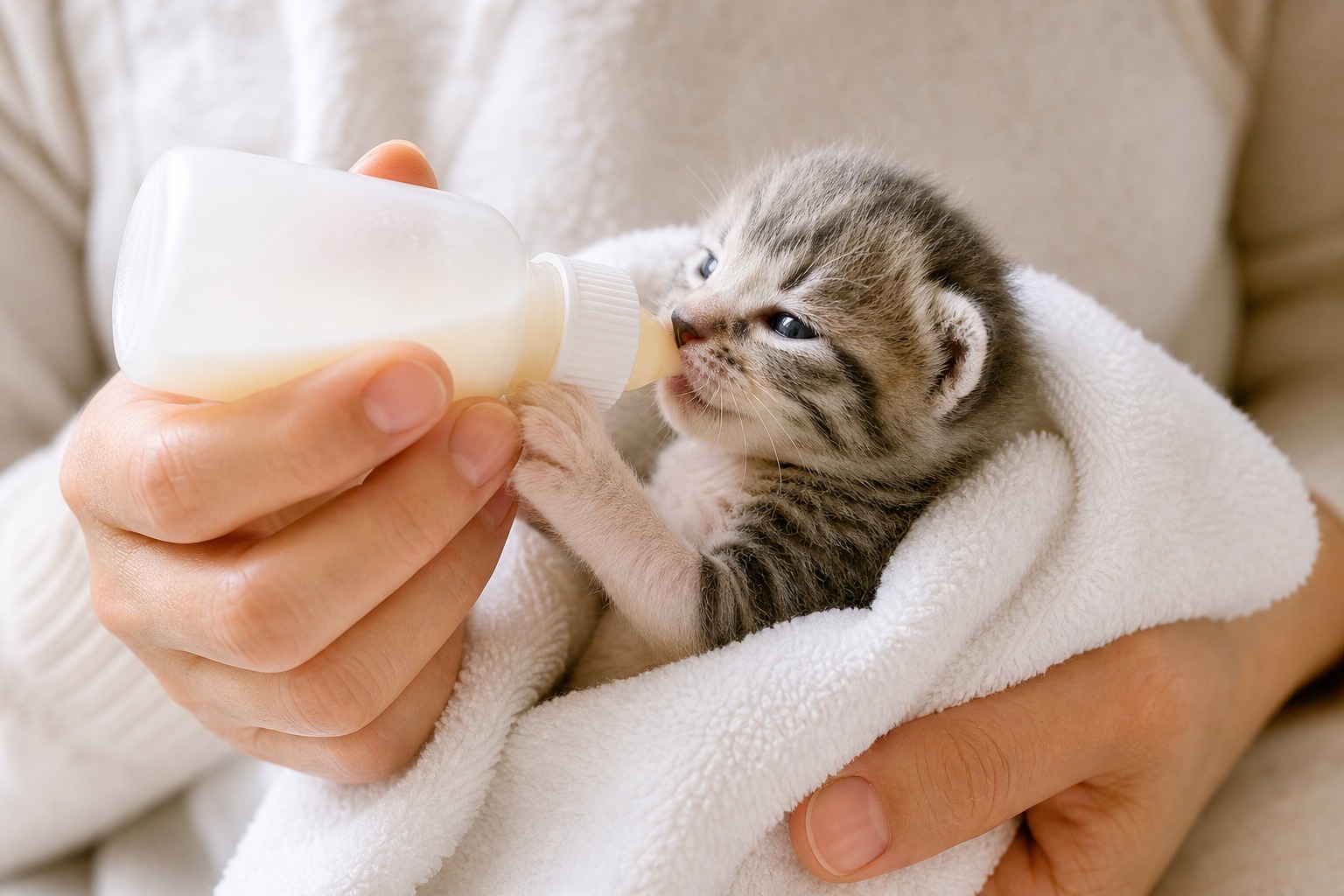 子猫期の母乳と人工乳の違い