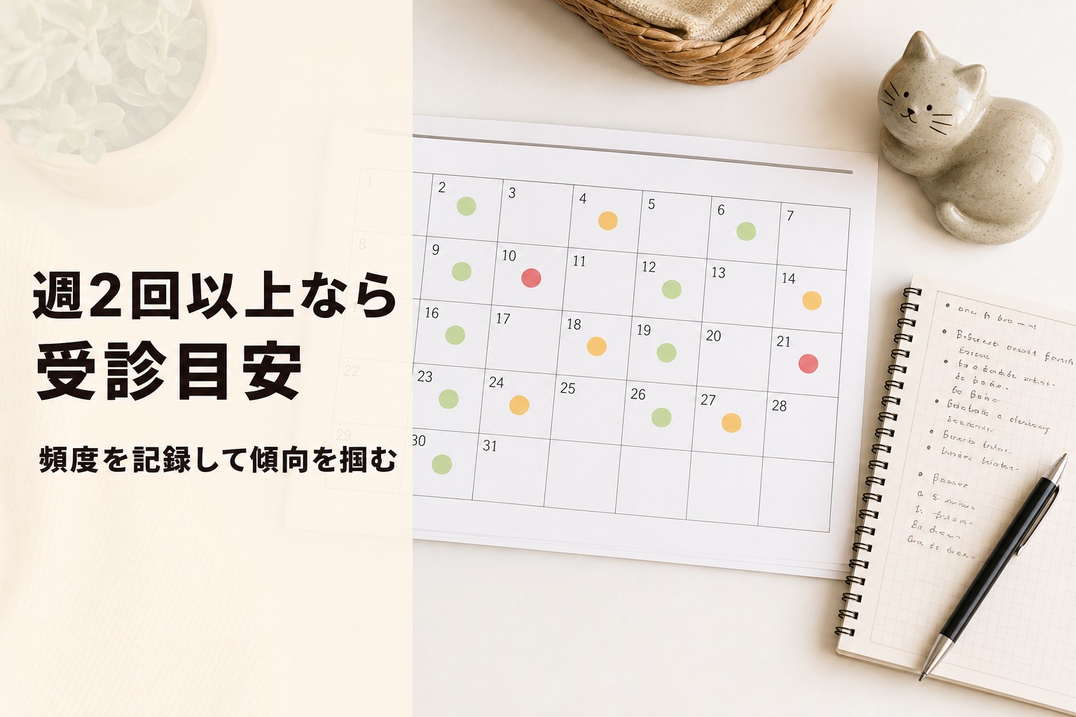 猫の嘔吐頻度と受診タイミング