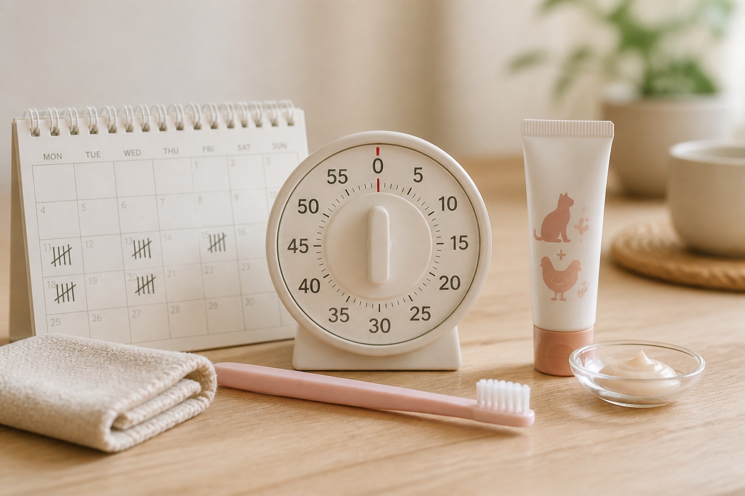 猫の歯磨きは歯垢が歯石化する72時間以内・週3〜5回が理想