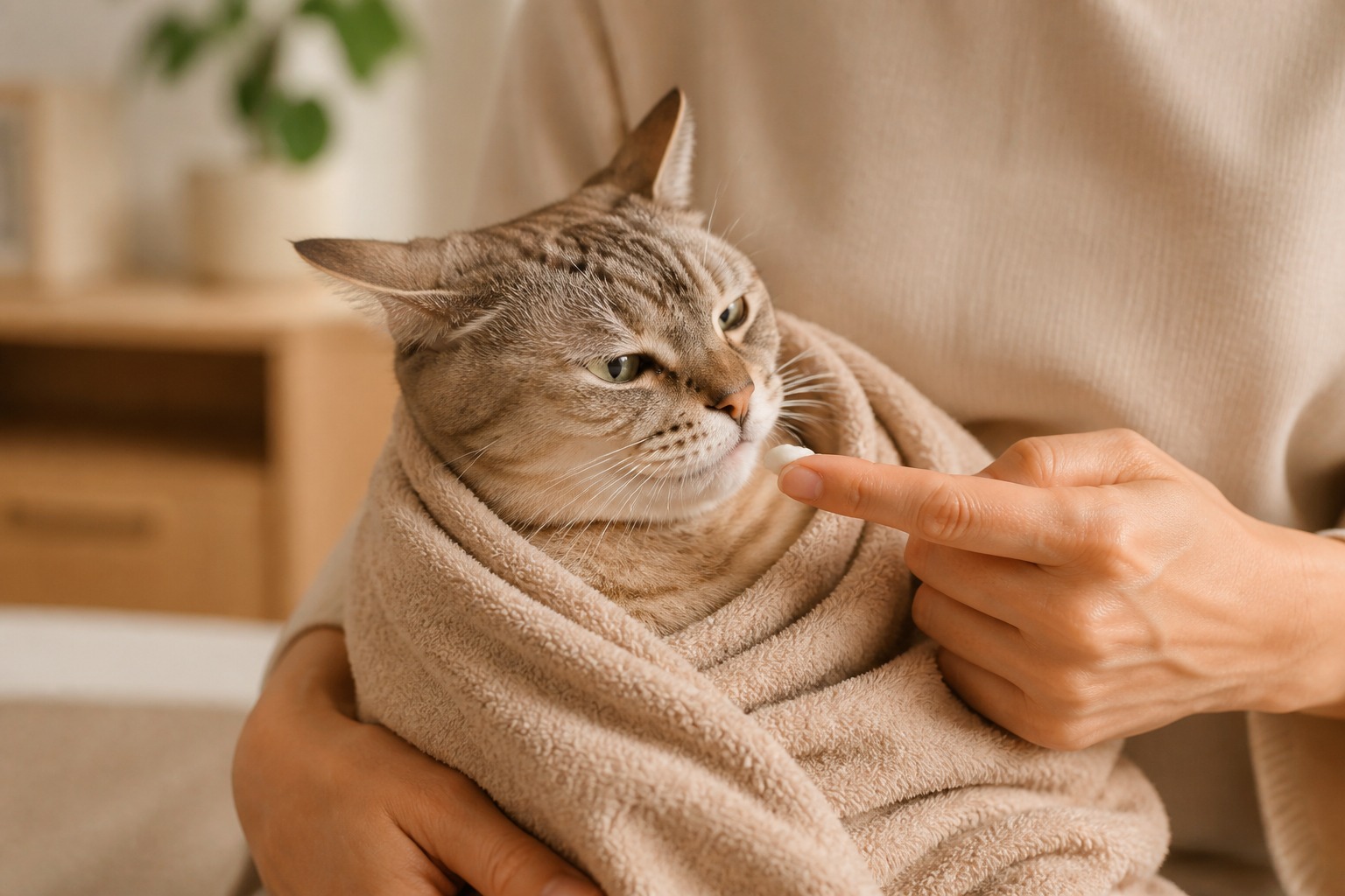 歯磨きを嫌がる猫へのタオル保定と無理をしない段階的な慣らし方
