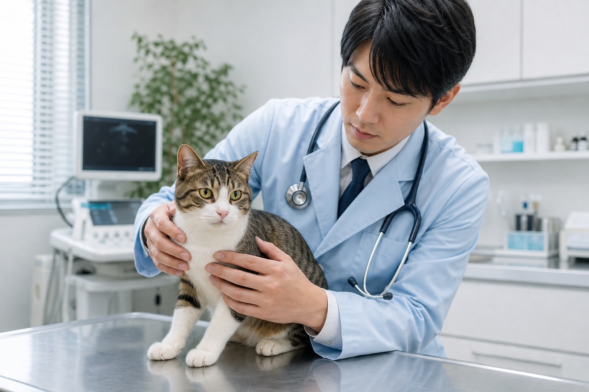 突然の攻撃増加で受診する猫