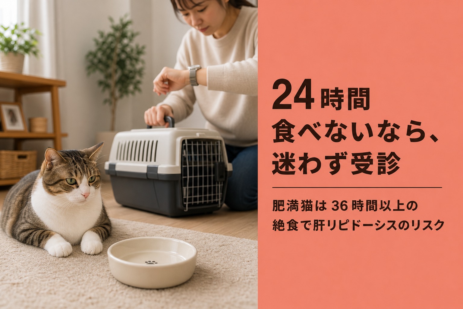 24時間食べないなら受診を|カリカリ拒否で疑う病気のサイン