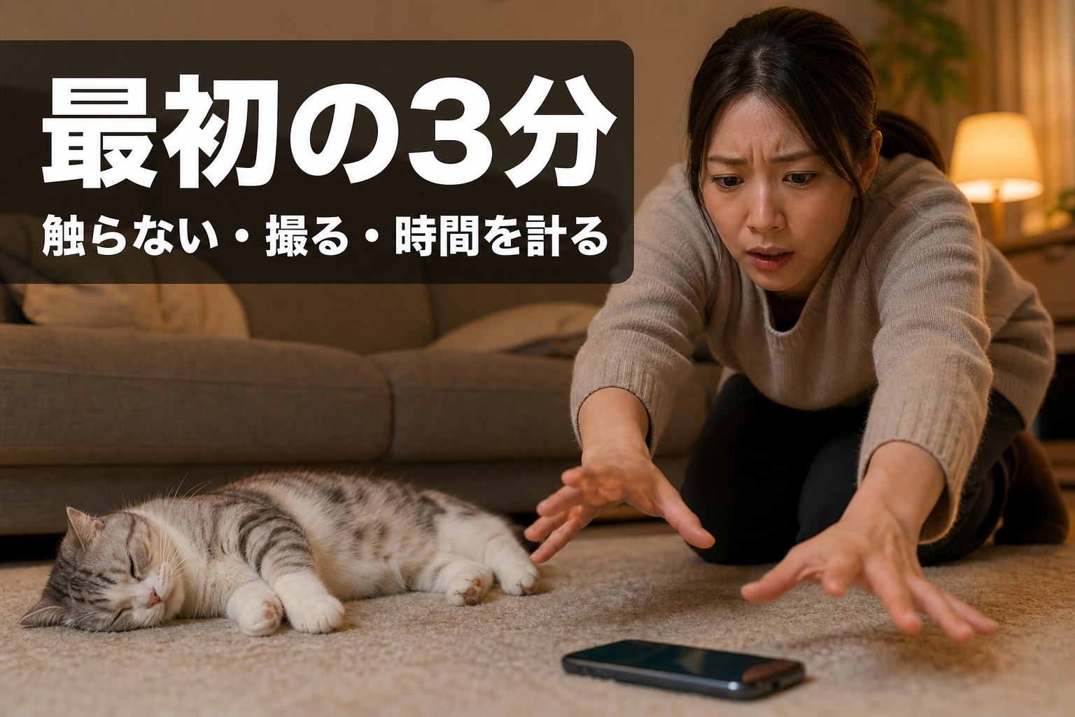 最初の3分の鉄則を伝える日本語コピー入りバナー画像