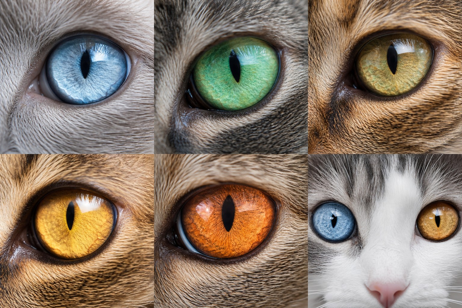 猫の目の色6種類