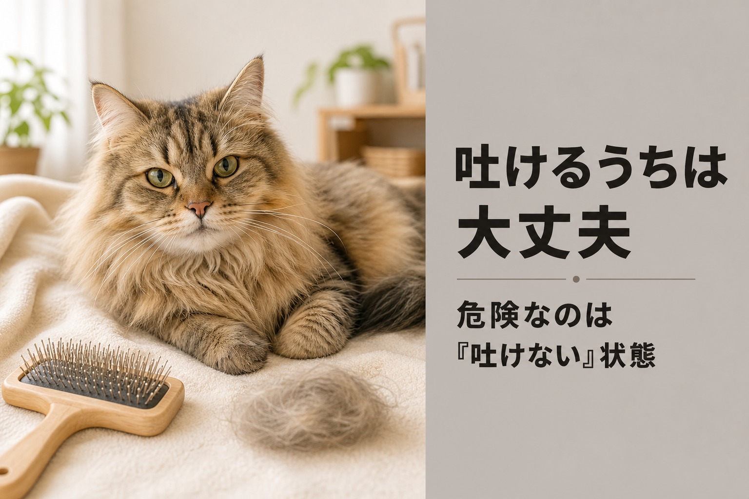 毛玉を吐けるうちは大丈夫｜危険なのは吐けない状態