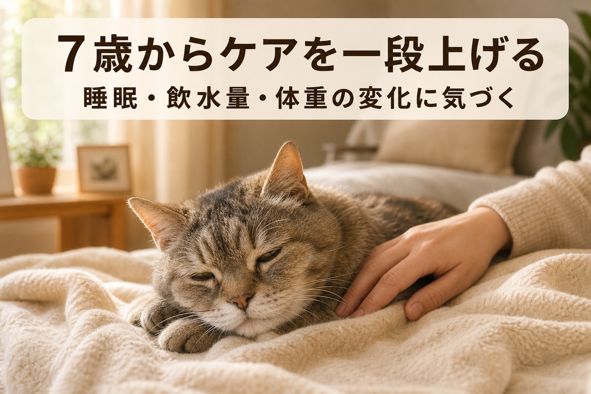 7歳からケアを一段上げるシニア猫
