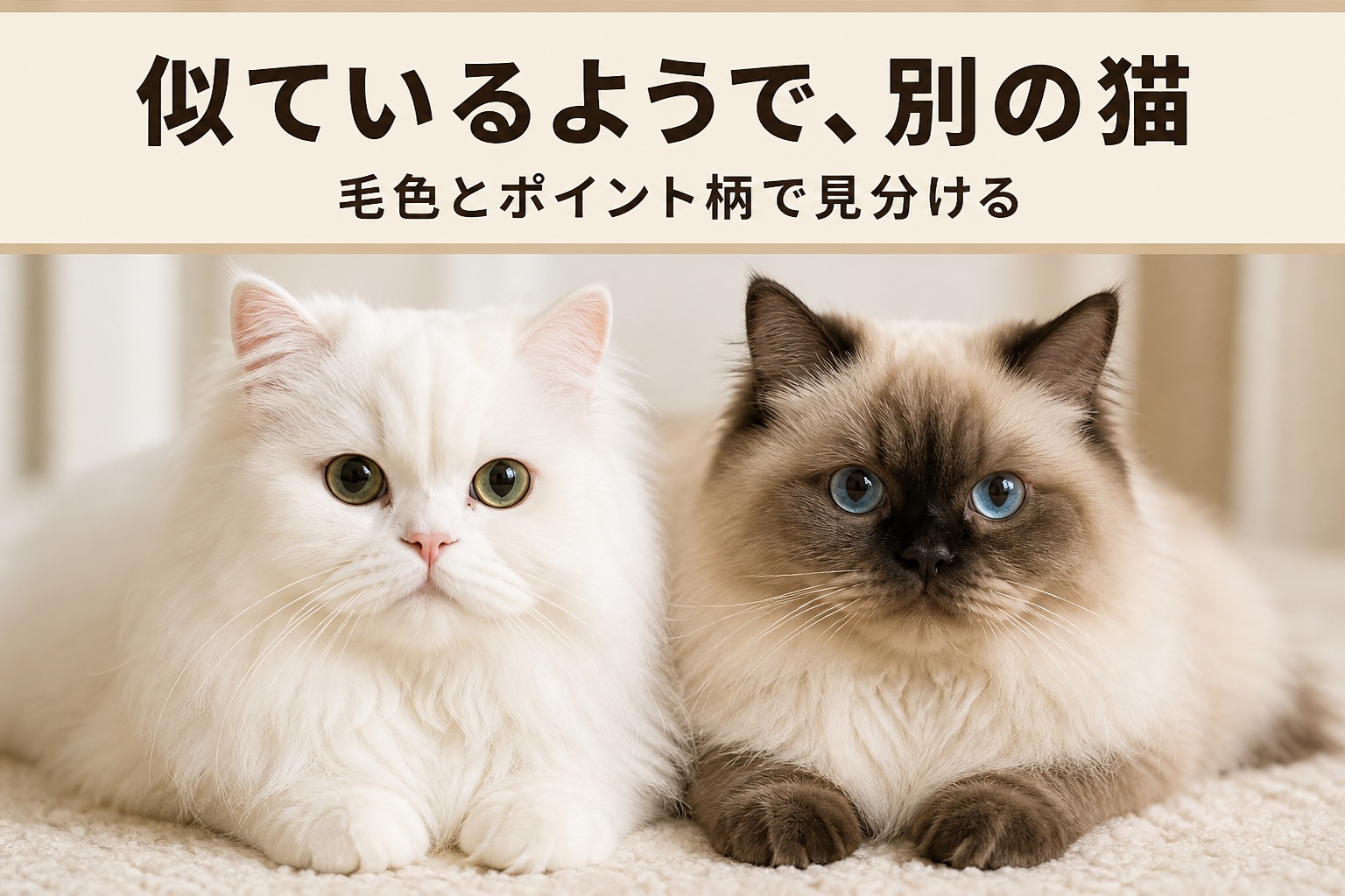 ペルシャとヒマラヤンを並べた日本語コピー入り比較バナー画像